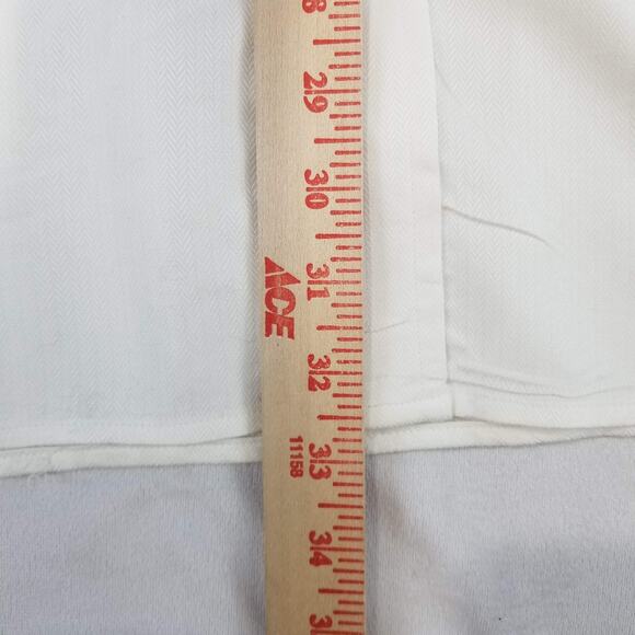 Gitman Gold Shirt Mens 16.5 34 White Herringbone French Cuff Long Sleeve USA - Picture 9 of 10